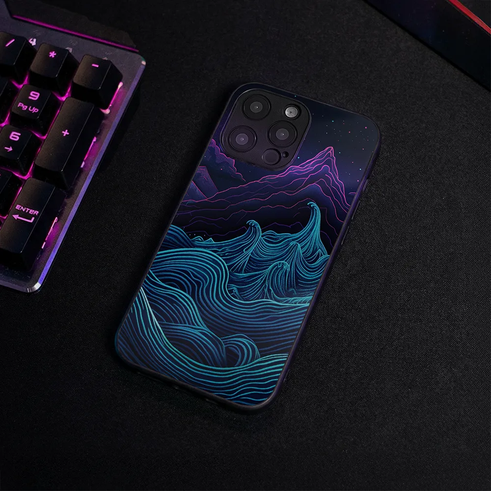 Etui szklane Retrowave Mountains - Image 4