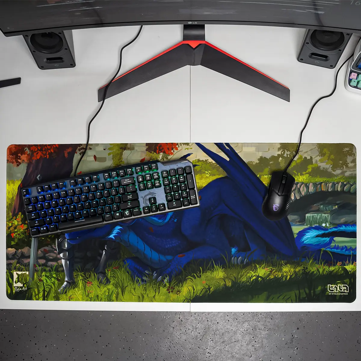 Podkładka pod Mysz Dragon and Knight - Image 11