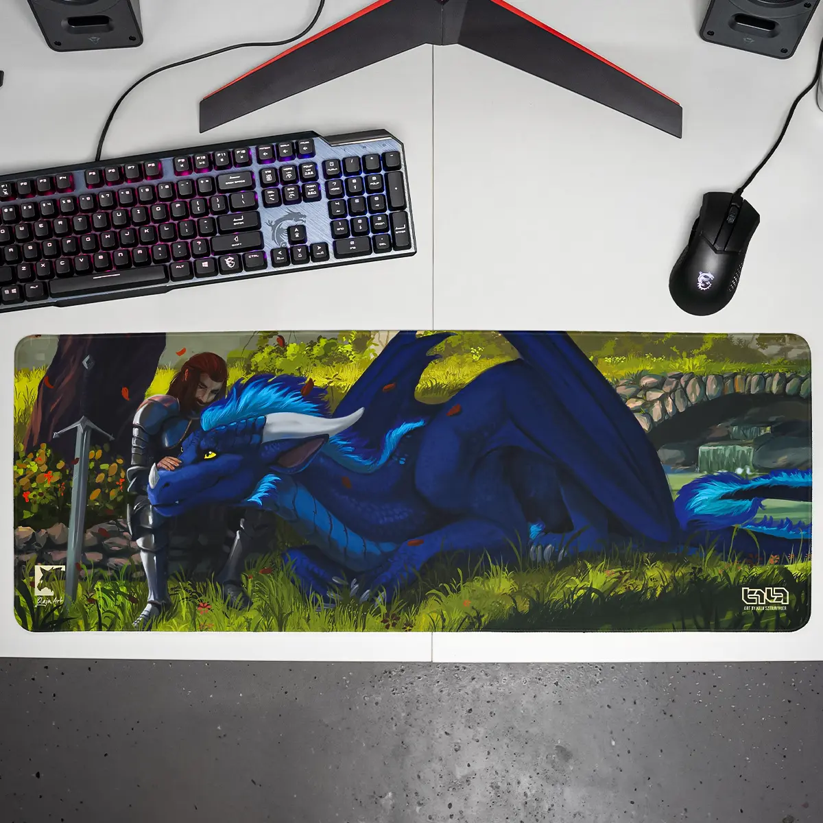 Podkładka pod Mysz Dragon and Knight - Image 12