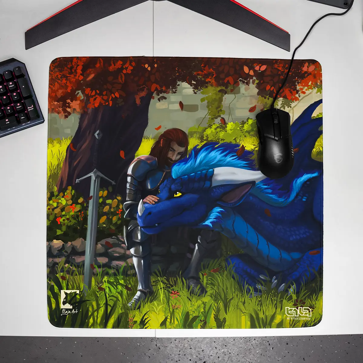 Podkładka pod Mysz Dragon and Knight - Image 20
