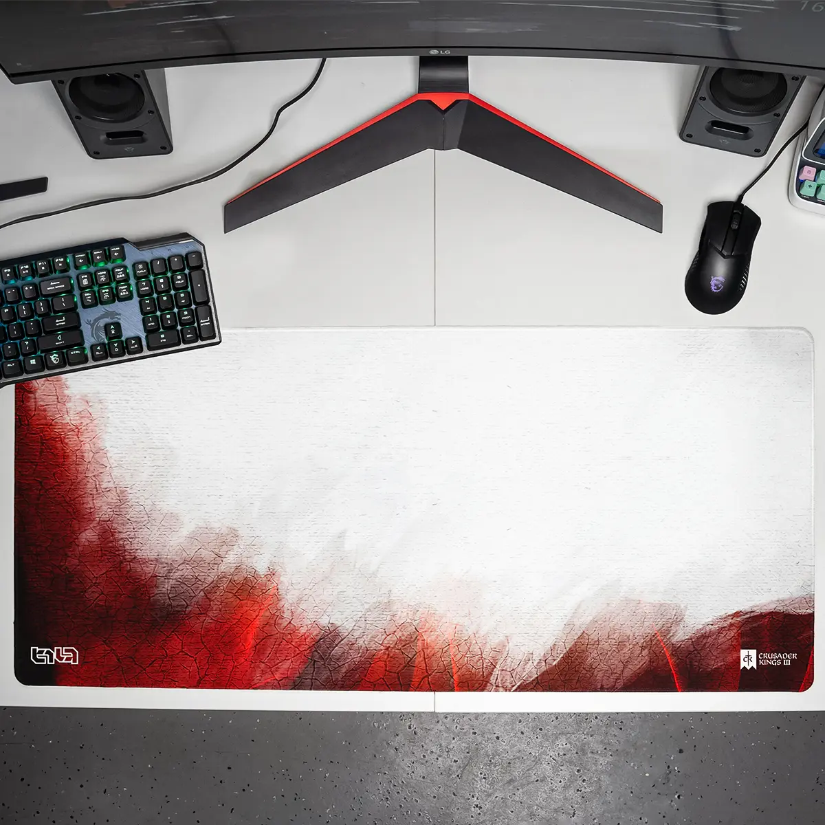 Podkładka pod Mysz Red & White Banner - Image 7