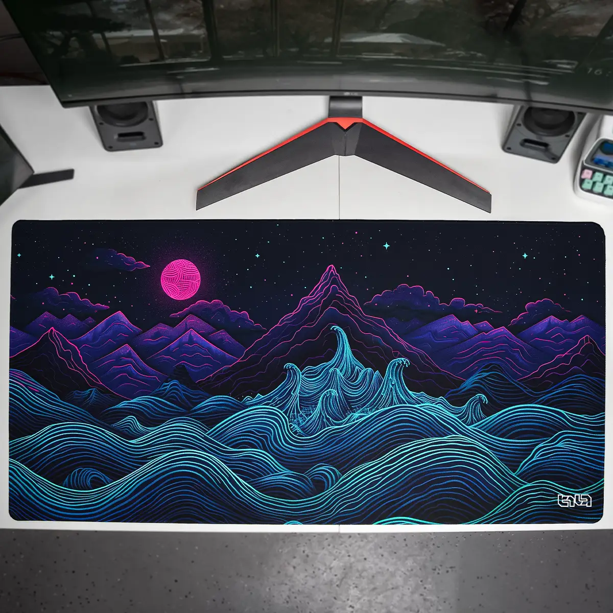 Podkładka pod Mysz Retrowave Mountains